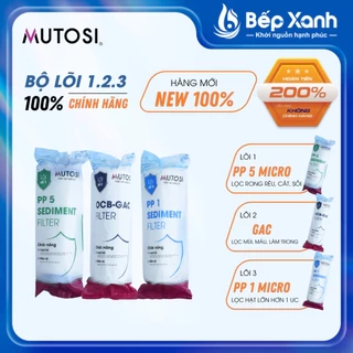 Bộ lõi lọc nước 123 MUTOSI - Bộ 3 lõi lọc thô chính hãng