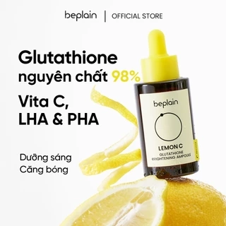 Serum beplain Vita C từ nước cốt chanh và Glutathione tinh khiết 98% dưỡng sáng da căng bóng 30ml