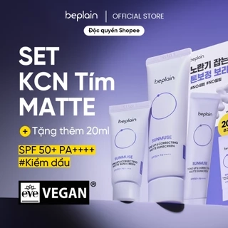 Kem chống nắng
BEPLAIN Sunmuse lai Vật Lý & Hoá Học Nâng Tone & Hiệu chỉnh da Matte Mịn lì SPF 50+ PA++++ 50ml + 20ml