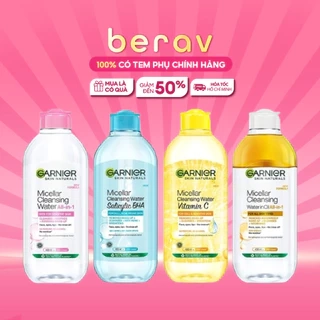 Nước Tẩy Trang GARNIER Làm Sạch Sâu Micellar Cleansing Water Phù Hợp Cho Loại Da (50ml/125ml/400ml)