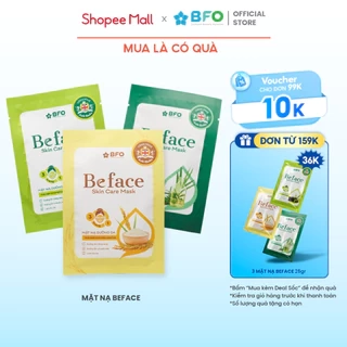 Combo 5 Mặt Nạ Dưỡng Ẩm BFO Beface Tinh Chất Tràm Trà Than Tre Cám Gạo