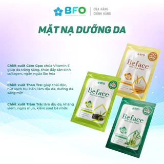 Mặt Nạ Dưỡng Ẩm Tinh Chất Trà Xanh Tràm Trà Cám Gạo BFO Beface 1 Miếng 25g