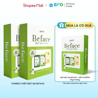 Mặt Nạ Dưỡng Ẩm Tinh Chất Trà Xanh Tràm Trà Cám Gạo BFO Beface Hộp 10 Miếng
