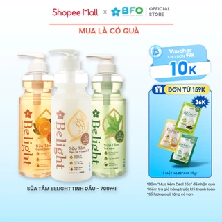 Sữa Tắm Dưỡng Ẩm Tinh Dầu Thiên Nhiên Mịn Da BFO Belight Chai 700ml