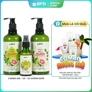 Dầu Gội Dầu Xả và Xịt Dưỡng Tóc Dưỡng Tóc Tinh Dầu Bưởi BFO Behair 500ml