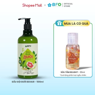 (TẶNG SỮA TẮM 3OML) Dầu Gội Dầu Xả và Xịt Dưỡng Tóc Dưỡng Tóc Tinh Dầu Bưởi BFO Behair 500ml