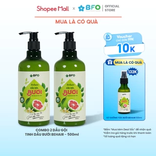 Combo 2 Dầu Gội Tinh Dầu Bưởi Mọc Tóc Phục Hồi Tóc BFO Behair 500ml