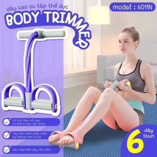 - 6011N Dây Kéo cơ Đàn Hồi Kháng Lực 6 ống Cao Su gọn nhẹ hỗ trợ Tập Bụng Tại Nhà