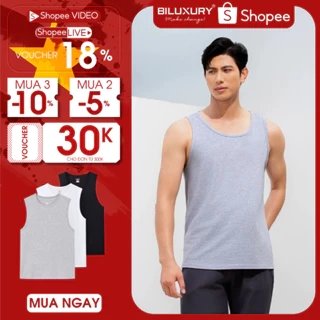 Áo Ba Lỗ Biluxury Áo Thun Tank Top Cotton 8ABLB002 - 8ABLB001 Mềm Mịn, Thoáng Mát, Co Giãn