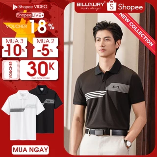 Áo Polo Hoạ Tiết 8APCT498 Biluxury Kháng Khuẩn Chống Nhăn Bền Màu - BST KHỞI SỰ THÀNH CÔNG