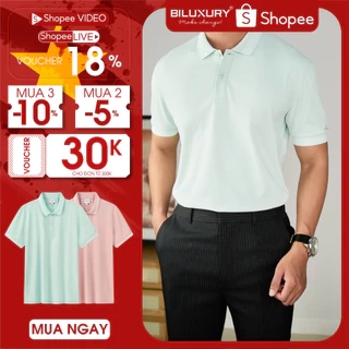 Áo Polo Nam 8APCT467 Biluxury Thời Trang Nam Áo Polo Cotton Phom Slimfit Co Giãn Thoải Mái