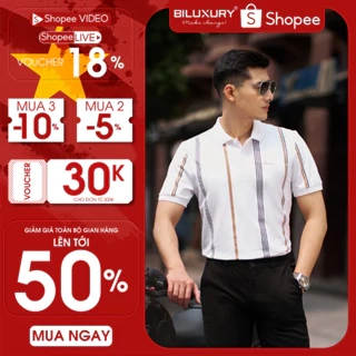 Áo Polo Nam Biluxury Polo Nam Sọc Áo Polo Biluxury 7APCH024 phong cách trẻ trung năng động