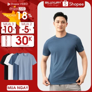 Combo 2 Áo Thun Nam 8APKB402/8APKB420 Biluxury Thời Trang Nam, Áo Phông Trơn Cotton Co Giãn 4 Chiều