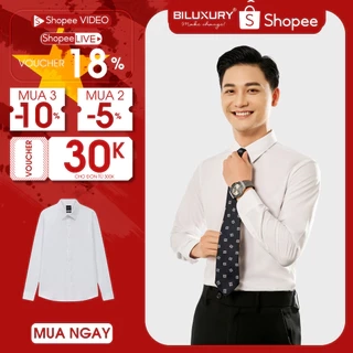Áo Sơ Mi Nam Biluxury, Sơ Mi Trắng Nam Dài Tay 7SMDB120TRK - 7SMDB121TRK - 7SMDB006TRK Vải Cao Cấp