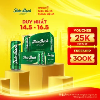 COMBO 2 Thùng 24 lon Bia Trúc Bạch – HABECO (330ml/lon)