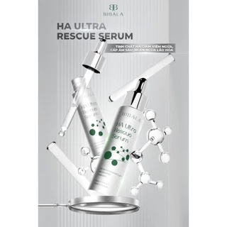 Tinh chất Hyaluronic Acid giảm viêm ngứa, cấp ẩm sâu, ngăn ngừa lão hóa - HA ULTRA RESCUE SERUM 30ML BIBALA