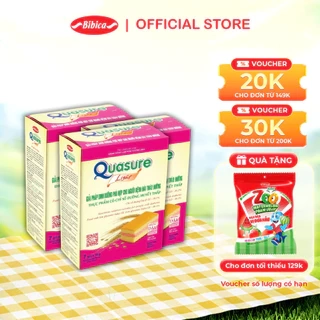 Combo 3 Hộp Bánh Bông Lan Quasure Light Bibica 126g - Thực phẩm cho người ăn kiêng, tiểu đường