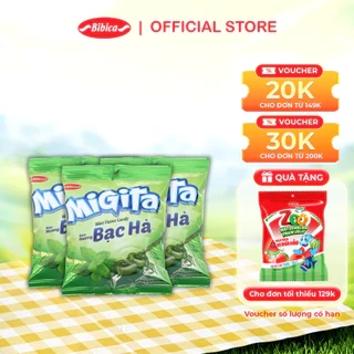 Combo 3 Kẹo Cứng Migita Bạc Hà Bibica 70g