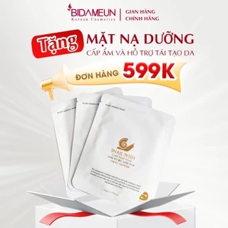 - Mặt nạ dưỡng cấp ẩm, hỗ trợ tái tạo da chiết xuất vàng và dịch chiết Ốc Sên Bidameun