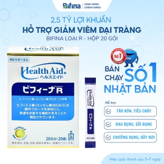 Men vi sinh Bifina Nhật Bản - Hỗ trợ thải độc đại tràng,detox ruột, Loại R 20 gói