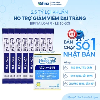 Tăng sức đề kháng - Men vi sinh Bifina Nhật Bản - Loại R - Lẻ 10 gói (không có hộp)