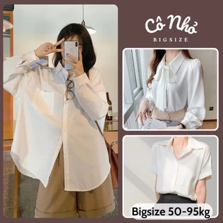 Tổng Hợp Sơ Mi Trắng Bigsize Nữ Somi Công Sở Form Rộng Basic Vải Mềm Mịn Cho Nữ Chubby 59-95kg