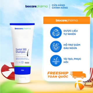 Dầu gội dược liệu BIO CARE PHARMA giảm gàu, nấm ngứa da đầu Santal 300 Shampoo 100ml
