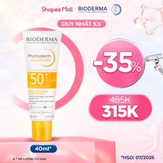 Kem chống nắng giảm bóng nhờn cho mọi loại da Bioderma Photoderm Aquafluide SPF50+ 40ml [Không Màu]
