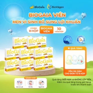 Combo 8 men vi sinh BioGaia ProTectis Dạng viên cải thiện hệ tiêu hóa Thụy Điển hộp 10 viên