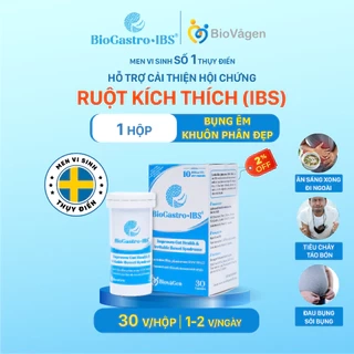 Men vi sinh BioGastro • IBS Thụy Điển cải thiện hội chứng ruột kích thích và viêm đại tràng co thắt hộp 30 viên nang