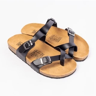 Dép đế trấu xỏ ngón nam nữ Birken thời trang văn phòng BIOLINE - PU06