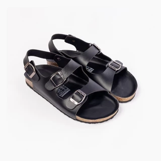 PUK02 - Sandal công sở Birken Đế Trấu BIOLINE Official Thiết Kế Unisex Hai Quai Ngang Da PU
