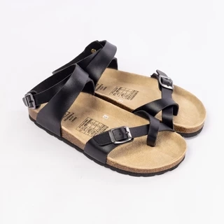 Sandal công sở Birken Đế Trấu BIOLINE Official Unisex nam nữ Quai Da PU cao cấp đan cổ chân - PU16