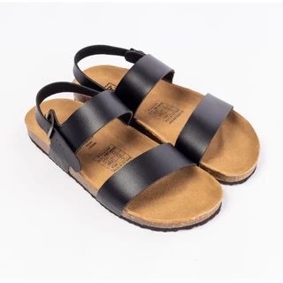 Sandal học sinh, sinh viên Birken Đế Trấu BIOLINE Official Unisex nam nữ hai quai ngang - PU15