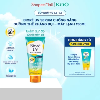 [LIVESTREAM] Serum Chống Nắng Dưỡng Thể Kháng Bụi - Sáng Mịn Mát Lạnh Biore 150ml