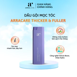 Dầu Gội Mọc Tóc Nhanh ARRACARE THICKER & FULLER Không Sulfate, Ngừa Rụng, Kích Mọc Tóc Tự Nhiên 200ml