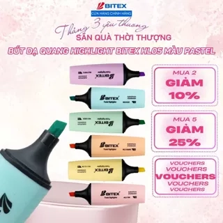 Bút dạ quang highlight Bitex HL05 màu Pastel nhiều màu