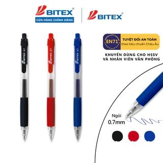 Bút gel Bitex mực xanh, đỏ, đen G03 ngòi mực 0.7mm
