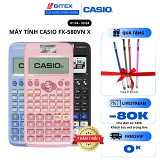 Máy Tính Casio FX-580VN X dành cho học sinh cấp 3 cấp 2 chuyên dụng cho phòng thi dành cho thi chuyển cấp đại học