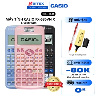 Máy tính Casio Fx-580VNX màu đen/ xanh/ hồng dành cho học sinh, sinh viên