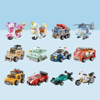 Bộ Đồ chơi lắp ráp khối xây dựng LOZ mni mô hình phương tiện giao thông 8613-8624