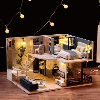 Bộ sản phẩm nhà búp bê tự làm hãng CUTEROOM nhiều mẫu
