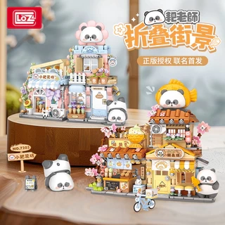 Đồ chơi lắp ráp khối xây dựng LOZ mini Mô Hình Cửa hàng Panda 7201-7202