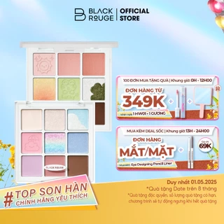 Bảng Phấn Mắt 9 Ô Màu Có Highlight Black Rouge Colordation Mood Palette - Weather Zip
