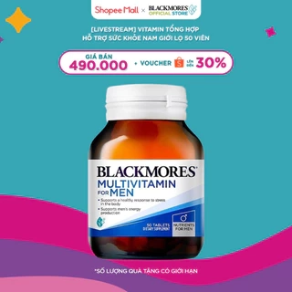 Vitamin Tổng Hợp Hỗ Trợ Sức Khỏe Nam Giới BLACKMORES Multivitamin For Men Lọ 50 Viên