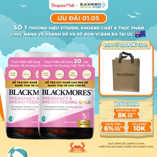 Combo 2 Lọ Vitamin Tổng Hợp Cho Bà Bầu Và Mẹ Cho Con Bú Blackmores Pregnancy & Breast-Feeding Gold 60 Viên/Lọ