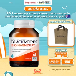 Viên Uống Bổ Sung Magie Hỗ Trợ Cơ Bắp Ngăn Ngừa Chuột Rút Blackmores Bio Magnesium Lọ 100 Viên
