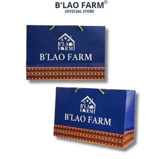 Túi Giấy Đựng Cà Phê, Quà Tặng - B'LAO FARM - Kích Thước 38x25x15cm - Chất Liệu Giấy Couche 250 Cao Cấp
