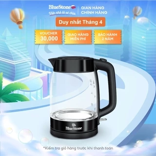 Ấm Đun Siêu Tốc Thuỷ Tinh BlueStone KTB-3428 - 1.7 Lít - 2200W - điều khiển Strix