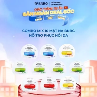 (KOL) Combo 10 Mặt Nạ BNBG MIX Tinh Chất Hỗ Trợ Tăng Cường Dưỡng Da Chuyên Sâu BNBG Skinbooster Mask 30ml x10